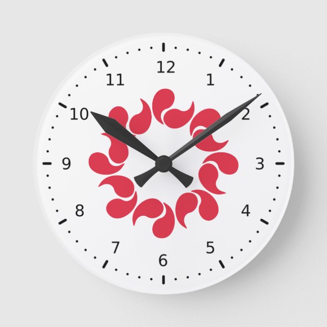 Reloj Redondo Mediano Flag of Saitama Prefecture, Japan (Anverso)