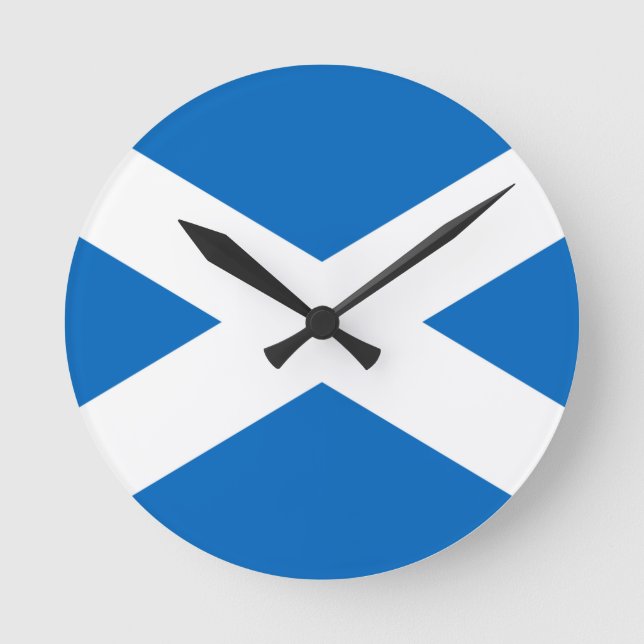 Reloj Redondo Mediano Flag of Scotland - Bratach na h-Alba (Anverso)