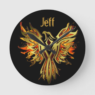 Reloj Redondo Mediano Flamante Phoenix Personalizado