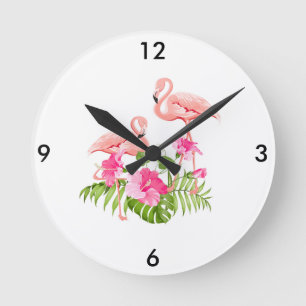 Reloj Redondo Mediano Flamingo Clock