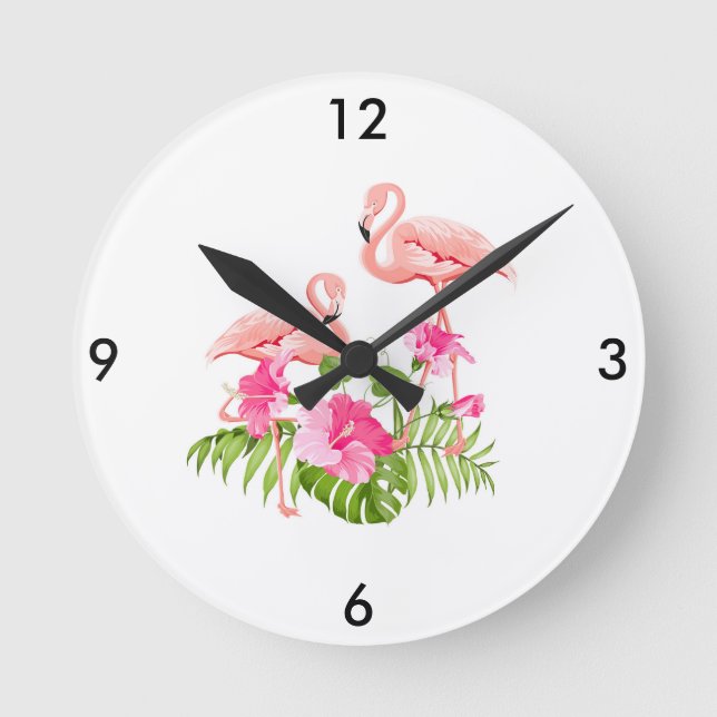 Reloj Redondo Mediano Flamingo Clock (Anverso)