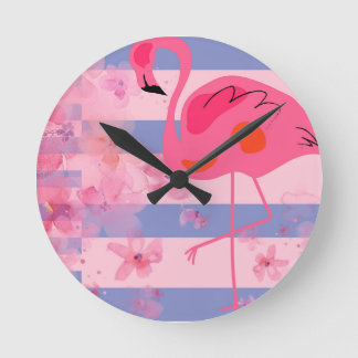 Reloj Redondo Mediano Flamingo Reverie
