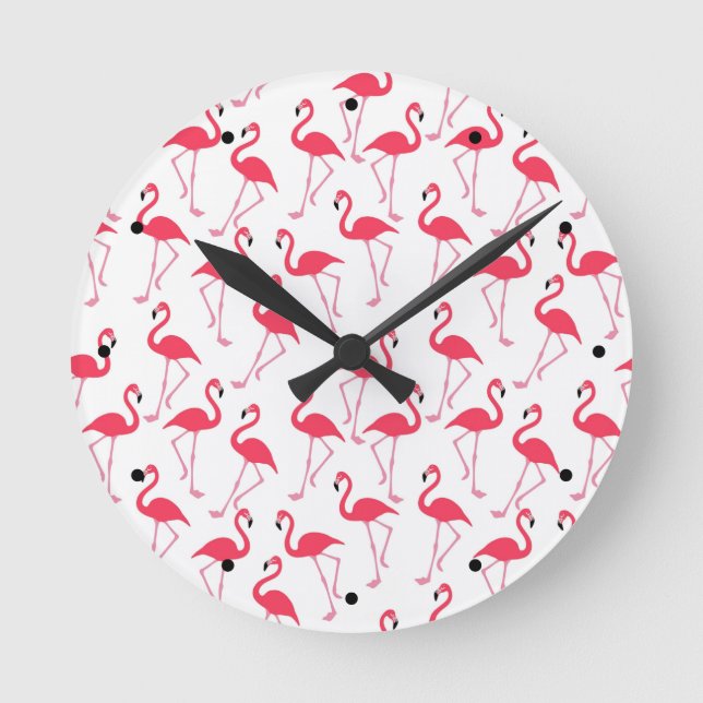 Reloj Redondo Mediano flamingos Flimingos (Anverso)