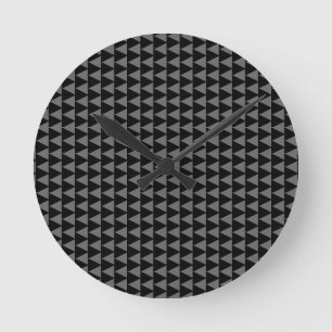 Reloj Redondo Mediano Flecha de Obsidiana, Abstracción Geométrica Minima