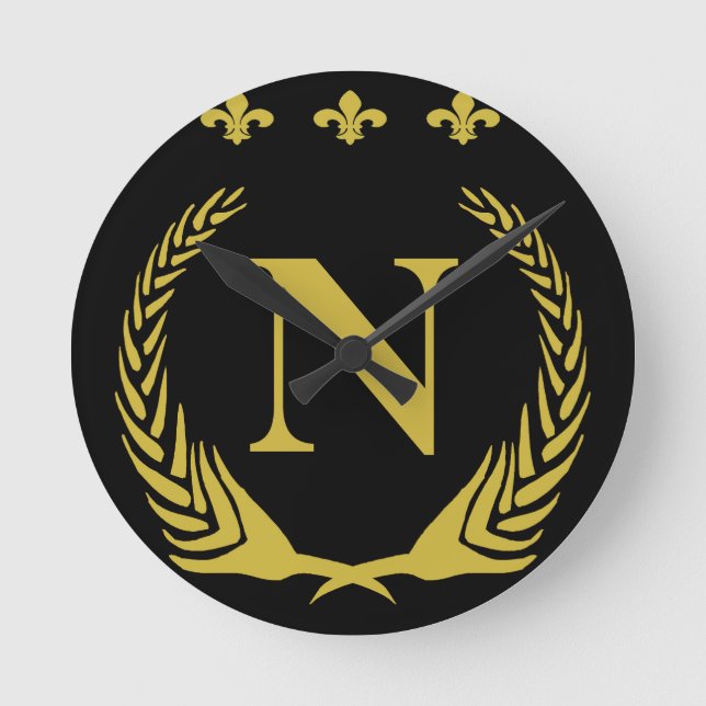 Reloj Redondo Mediano Fleur De Lis Gold (Anverso)
