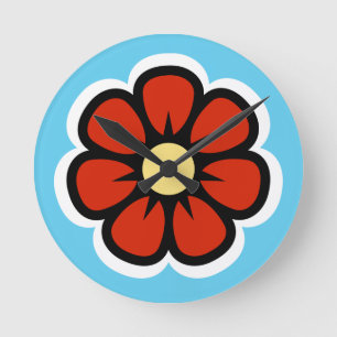 Reloj Redondo Mediano Flor