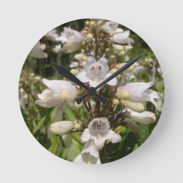 Reloj Redondo Mediano Flor Blanca