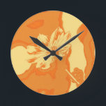 Reloj Redondo Mediano Flor Cosmos Amarillo Pop Art<br><div class="desc">Arte pop Hermosa Flor Cosmos Amarilla</div>