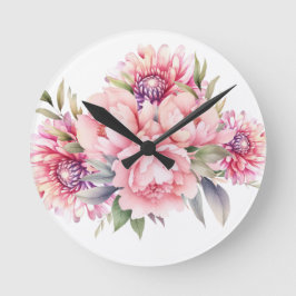 Reloj Redondo Mediano Flor cúrcuta