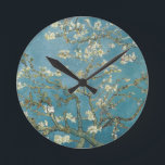Reloj Redondo Mediano Flor de almendras de Vincent van Gogh (1890)<br><div class="desc">Reloj de almendras (1890) de Vincent van Gogh. Aléjate de la multitud con este diseño único.</div>
