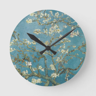 Reloj Redondo Mediano Flor de almendras de Vincent van Gogh (1890)