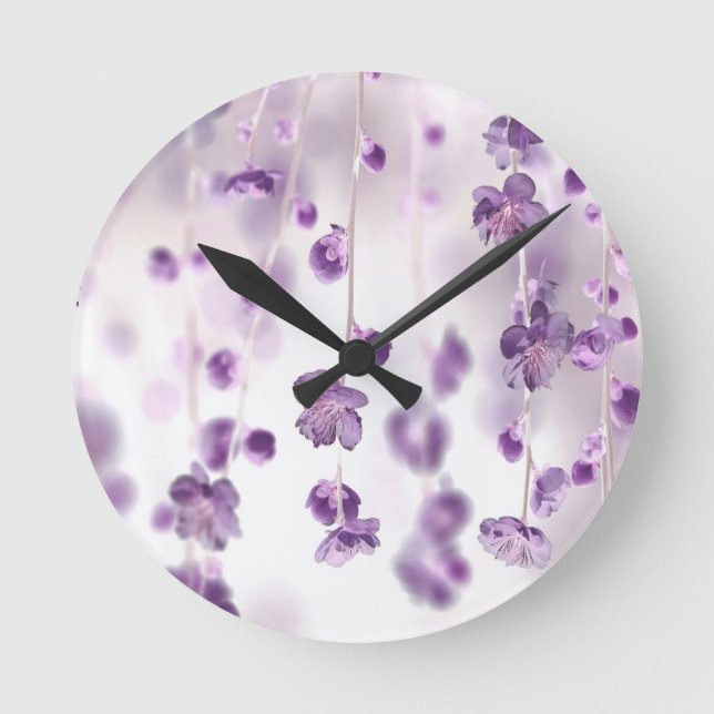 Reloj Redondo Mediano Flor de cerezo (Anverso)