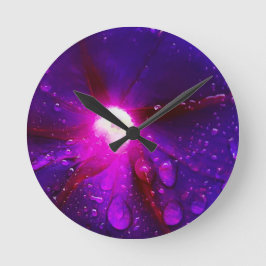Reloj Redondo Mediano Flor de Gloria de la Mañana