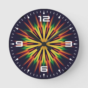 Reloj Redondo Mediano Flor de Kaleidoscope Mandala-21855
