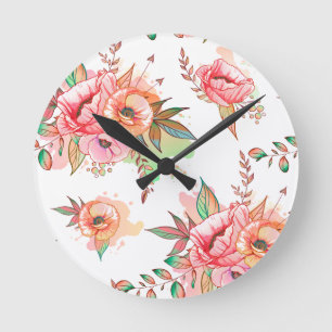 Reloj Redondo Mediano flor de primavera