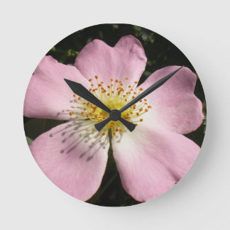 Reloj Redondo Mediano Flor de rosa de flores silvestres