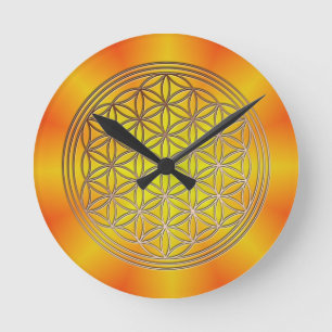 Reloj Redondo Mediano Flor la vida móvil 5