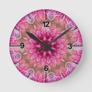 Reloj Redondo Mediano Flor rosa Kaleidoscope Mandala-43895