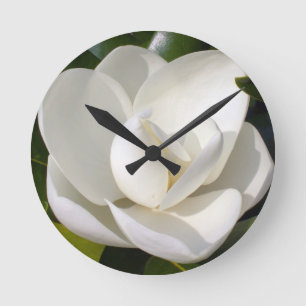 Reloj Redondo Mediano Floración de la magnolia