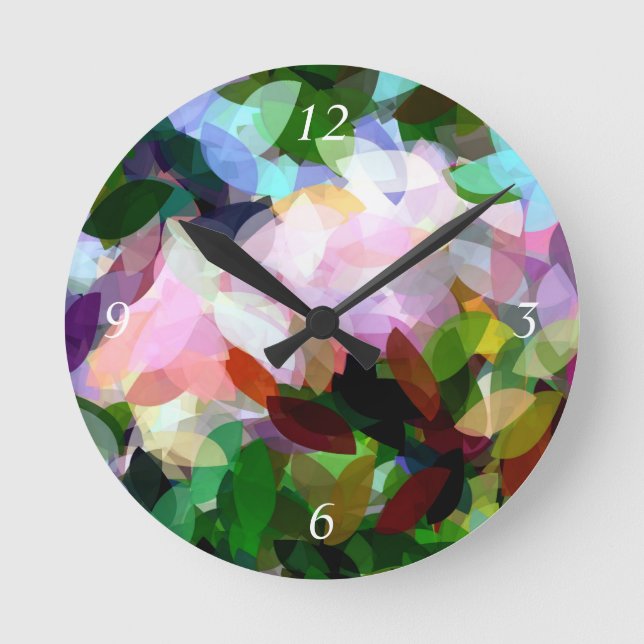 RELOJ REDONDO MEDIANO FLORAL (Anverso)