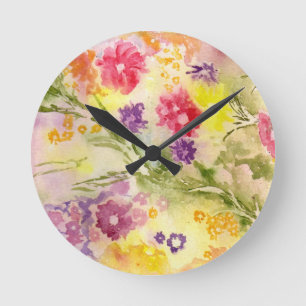 Reloj Redondo Mediano 'Floral Splash' Clock