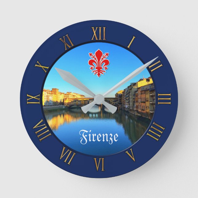 Reloj Redondo Mediano Florencia, Italia - Ponte Vecchio (Anverso)