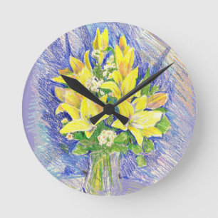 Reloj Redondo Mediano Flores