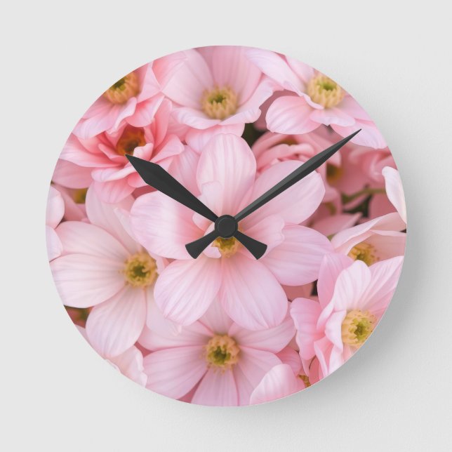 Reloj Redondo Mediano flores (Anverso)