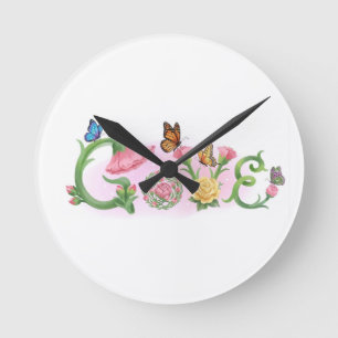 Reloj Redondo Mediano Flores Aman 