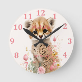 Reloj Redondo Mediano Flores de manantial de color de agua dulce chita p