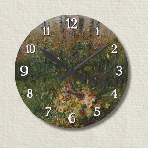 Reloj Redondo Mediano Flores de verano del campo