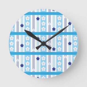 Reloj Redondo Mediano Flores del invierno
