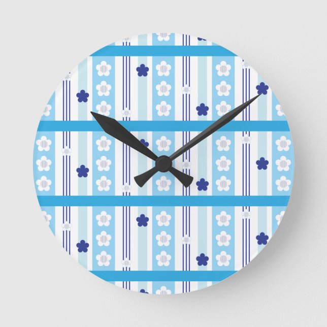 Reloj Redondo Mediano Flores del invierno (Anverso)