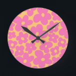 Reloj Redondo Mediano Flores retro #6 #floral #patrón #decoración #arte<br><div class="desc">Flores retro #6 #floral #patrón #decoración #arte</div>