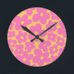 Reloj Redondo Mediano Flores retro #6 #floral #patrón #decoración #arte<br><div class="desc">Flores retro #6 #floral #patrón #decoración #arte</div>