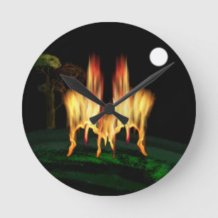 Reloj Redondo Mediano Flota de fuego