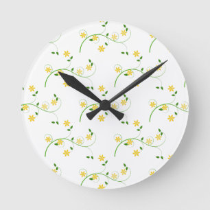 Reloj Redondo Mediano Flourishes y flores