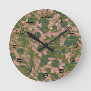 Reloj Redondo Mediano Flower camouflage pattern