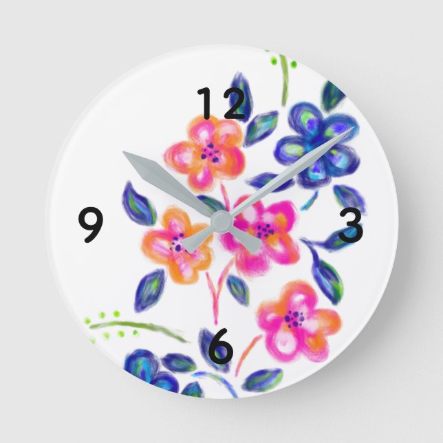 Reloj Redondo Mediano Flower Garden (Anverso)