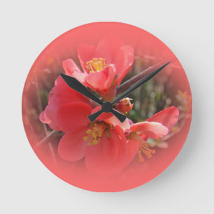Reloj Redondo Mediano Flowering Quince Tree