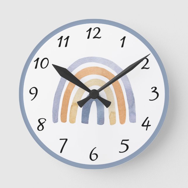 Reloj Redondo Mediano Flujos de agua personalizados (Anverso)