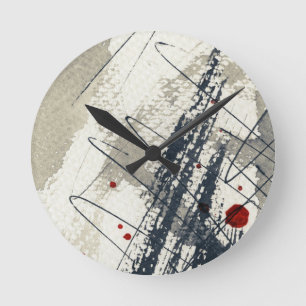 Reloj Redondo Mediano Fondo abstracto del grunge, textura de la tinta. 2