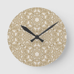 Reloj Redondo Mediano Fondo adornado floral