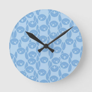 Reloj Redondo Mediano Fondo azul del modelo de los pingüinos