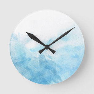 Reloj Redondo Mediano fondo colorido de la acuarela para su
