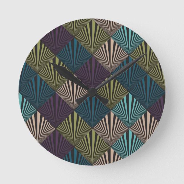 Reloj Redondo Mediano Fondo de arte pop (Anverso)