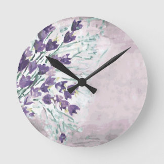 Reloj Redondo Mediano Fondo de color de agua gris con campanas