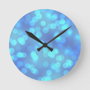 Reloj Redondo Mediano Fondo de la laguna azul