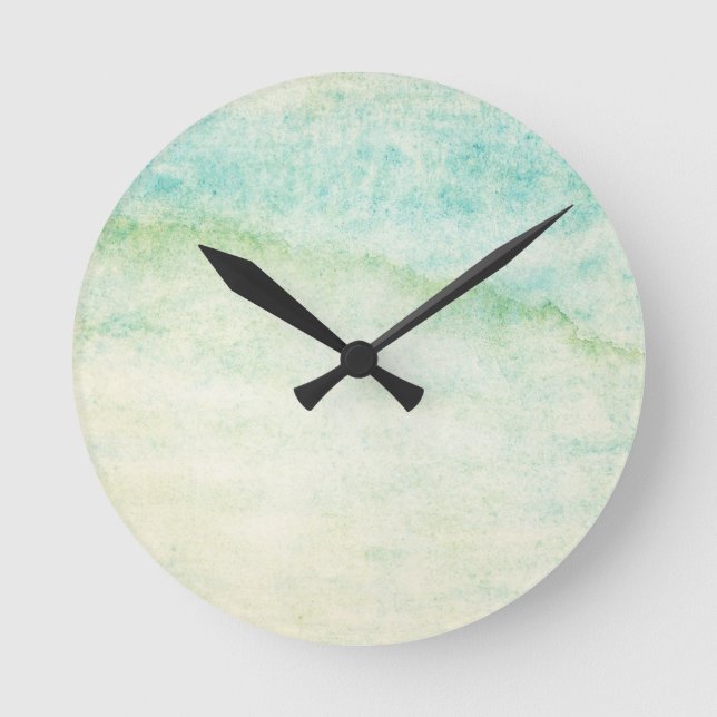 Reloj Redondo Mediano Fondo de las acuarelas abstractas (Anverso)