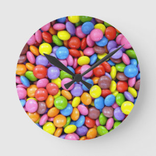 Reloj Redondo Mediano Fondo de Smarties